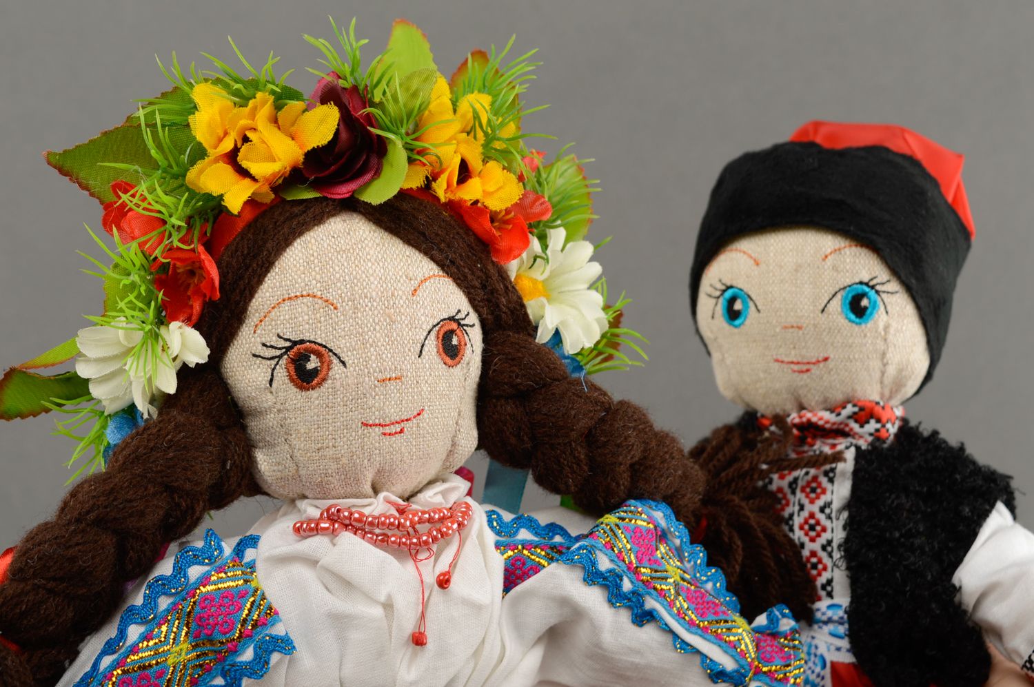 Авторская кукла ручной работы из ткани Украинка фото 5