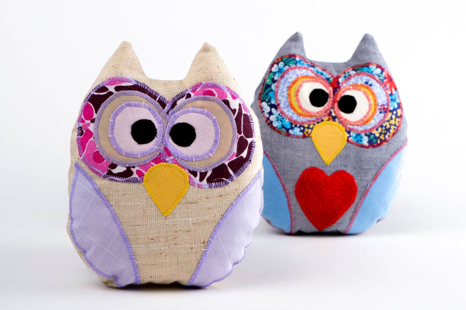 Handmade bright colorful toy unusual cute textile toy stylish owl toy photo 1