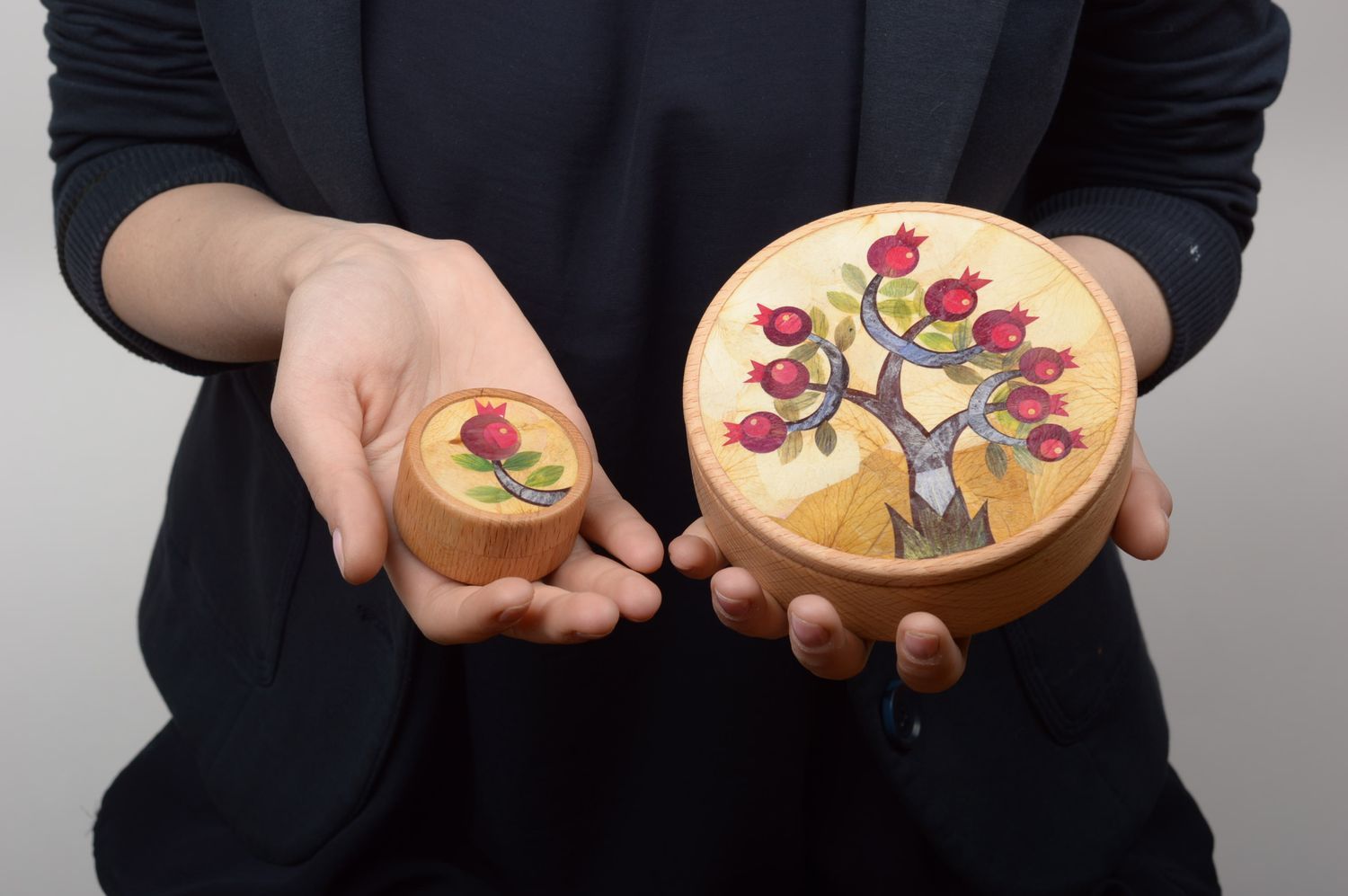 Joyero de madera hechos a mano elementos decorativos accesorios para mujer foto 1