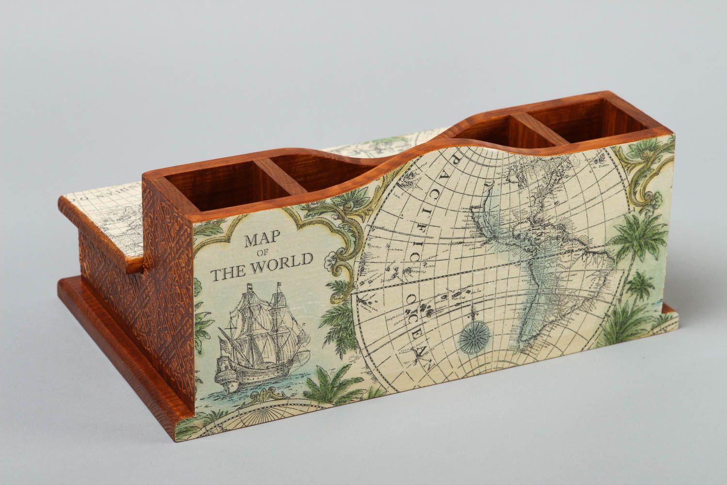 Caja de madera hecha a mano para plumas regalo original decoración de interior  foto 3