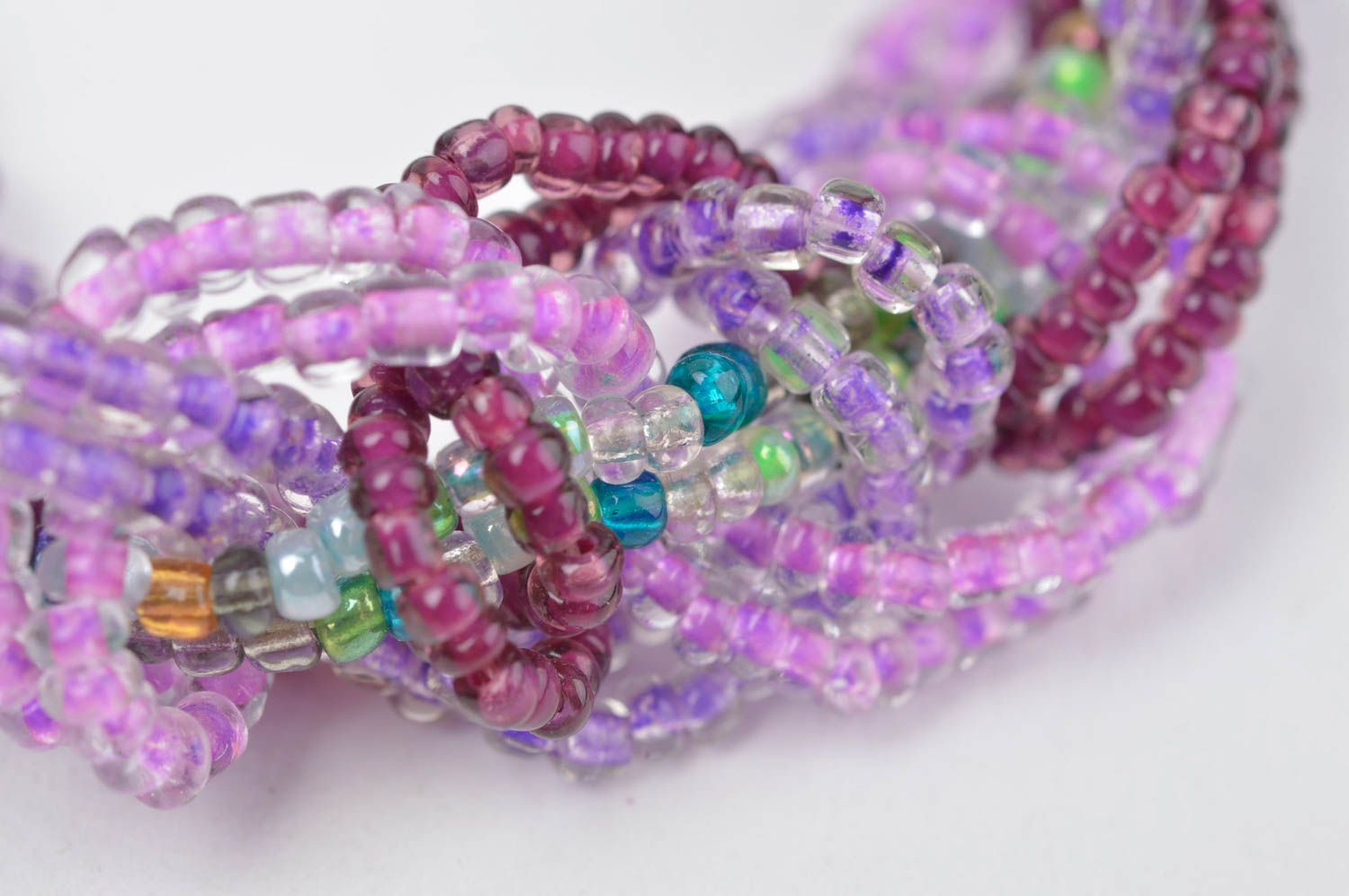 Handmade seed beads bracelet summer bracelet woven bracelet beaded jewelry photo 5