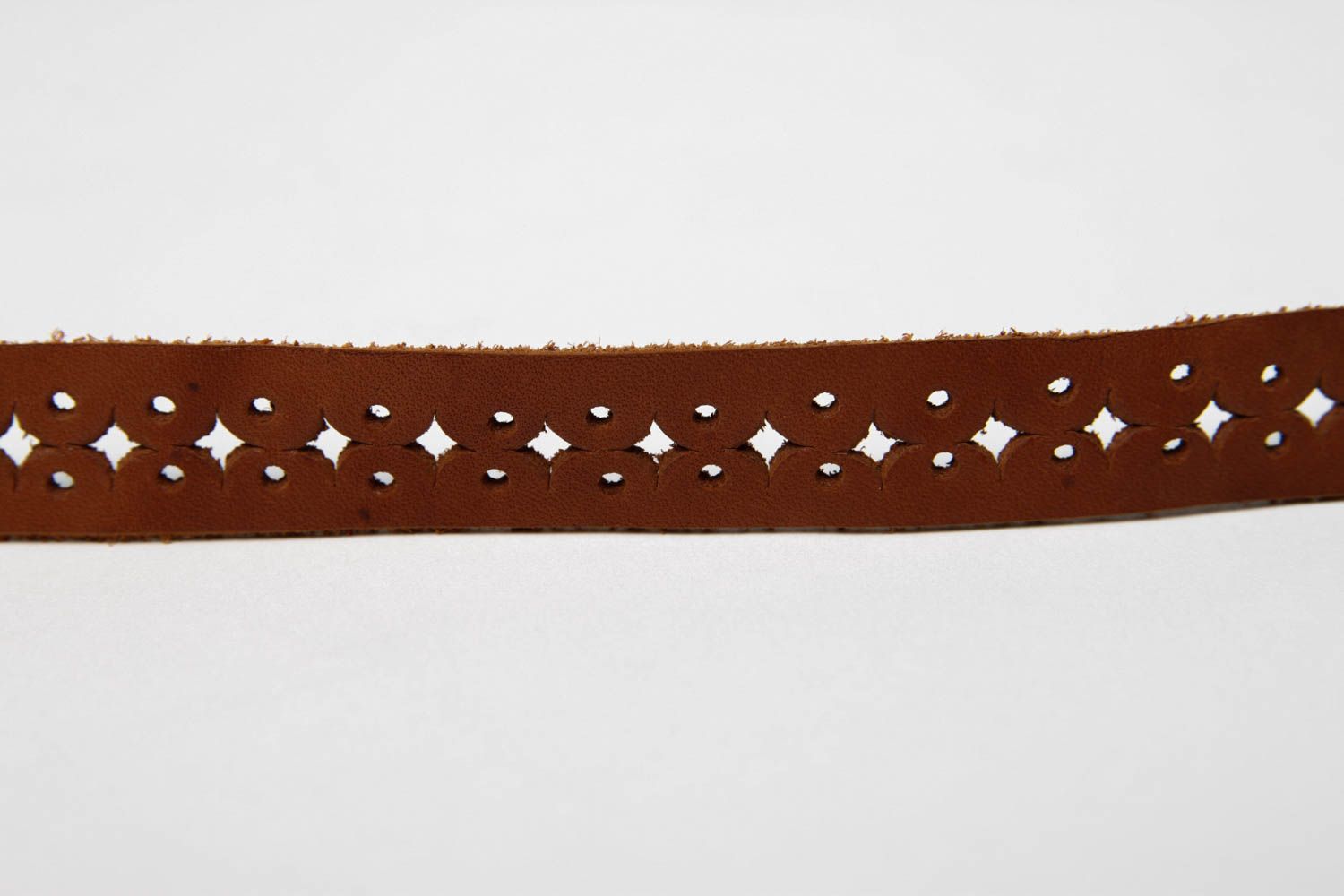 Ажурное авторское украшение браслет ручной работы браслет из кожи коричневый фото 4