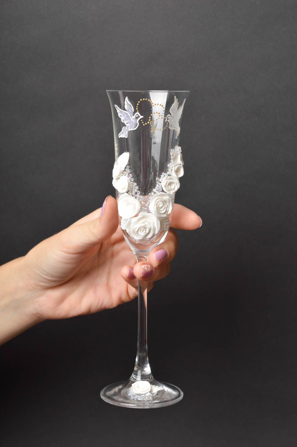 Copa de cristal hecha a mano accesorio de moda decoración de mesa festiva  foto 2
