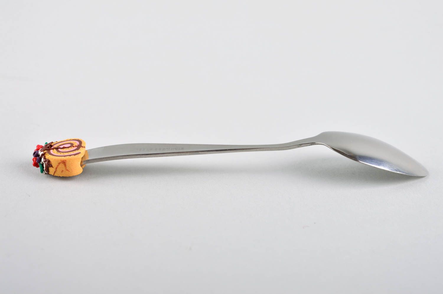 Handmade cute teaspoon metal designer ware stylish teaspoon with decor photo 5
