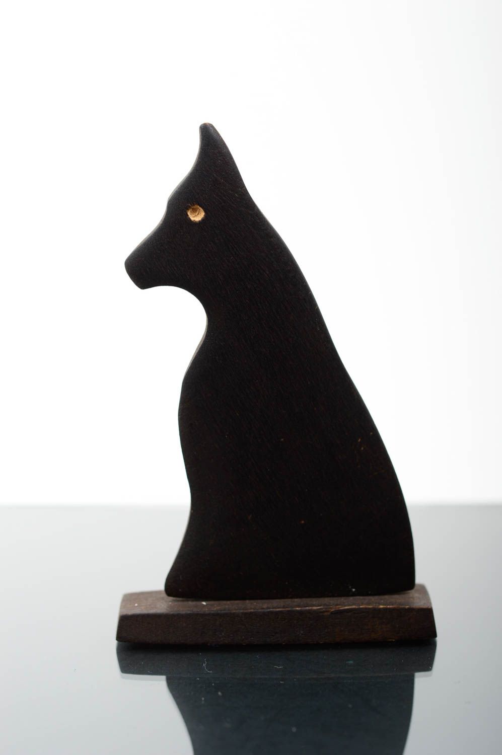 Figura de madera hecha a mano perro objeto de decoración regalo original foto 1