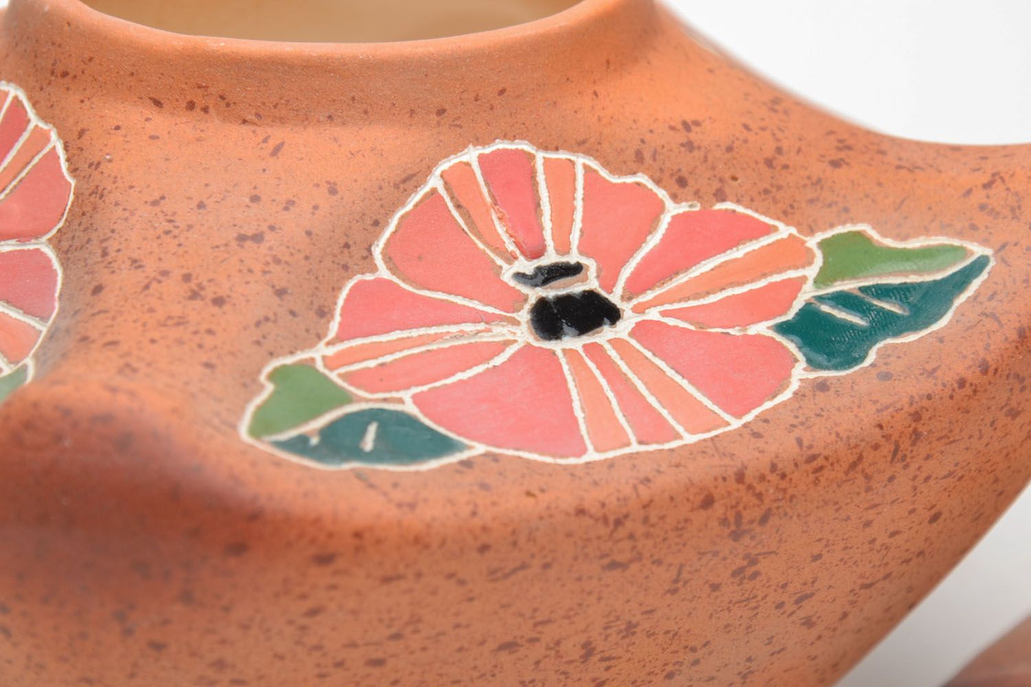 Ceramic sugar bowl with painting photo 4