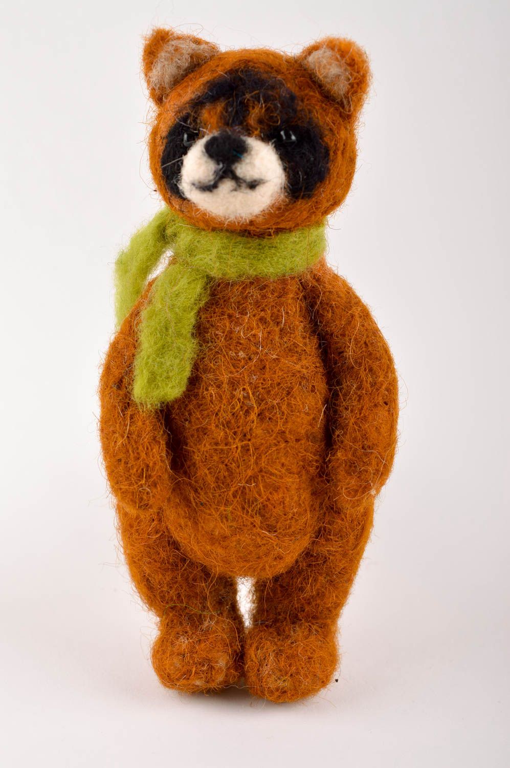 Juguete de fieltro mapache hecho a mano peluche decorativo regalo original para niños foto 4