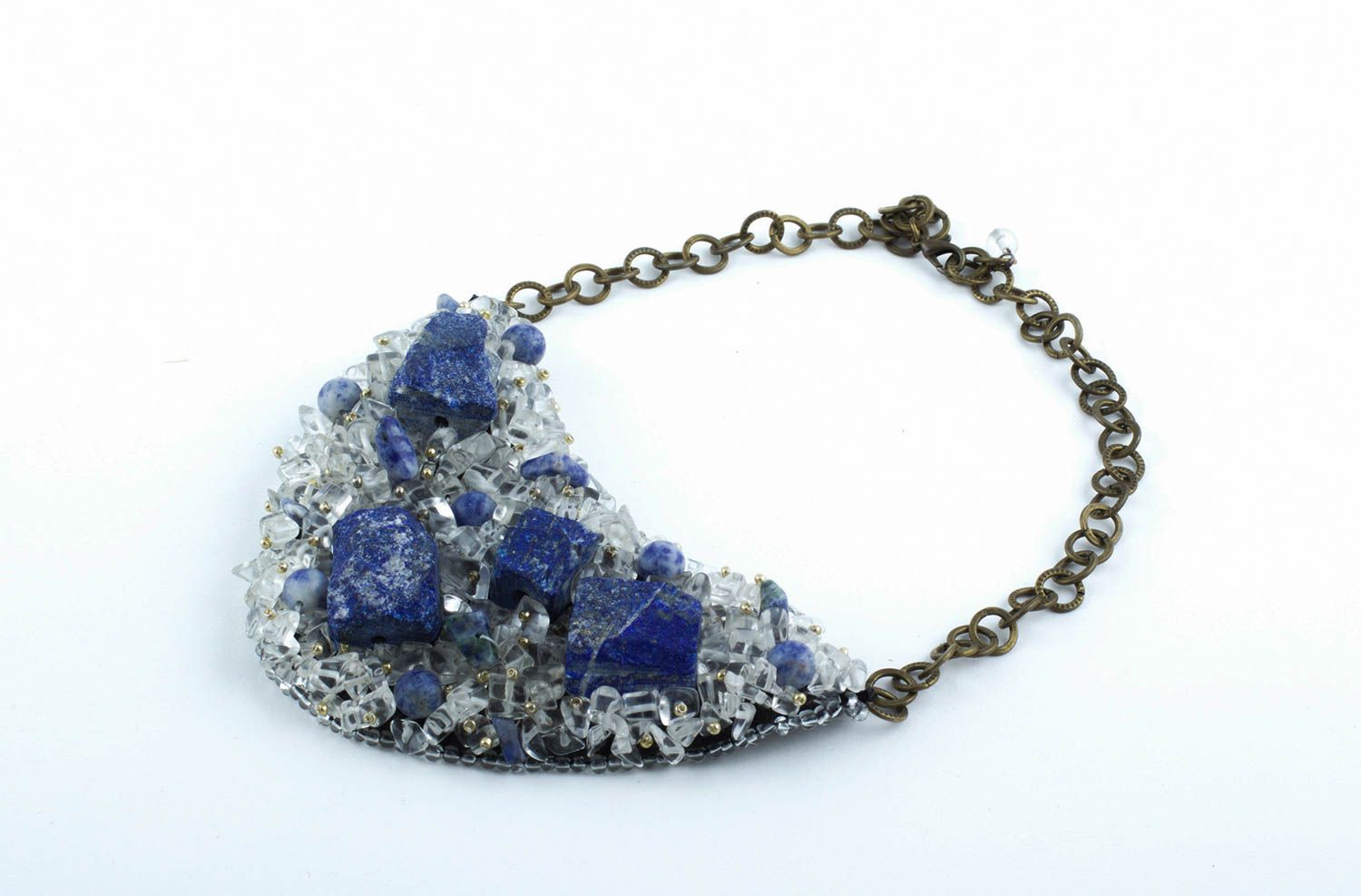 Handmade elegant cute necklace designer stylish jewelry natural stone necklace photo 4