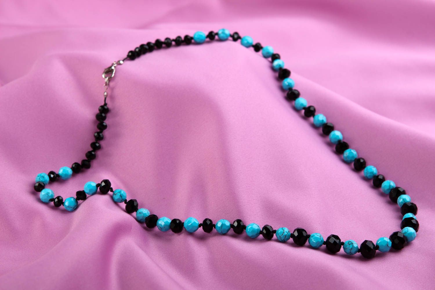 Beautiful handmade beaded necklace long bead necklace artisan jewelry designs photo 1