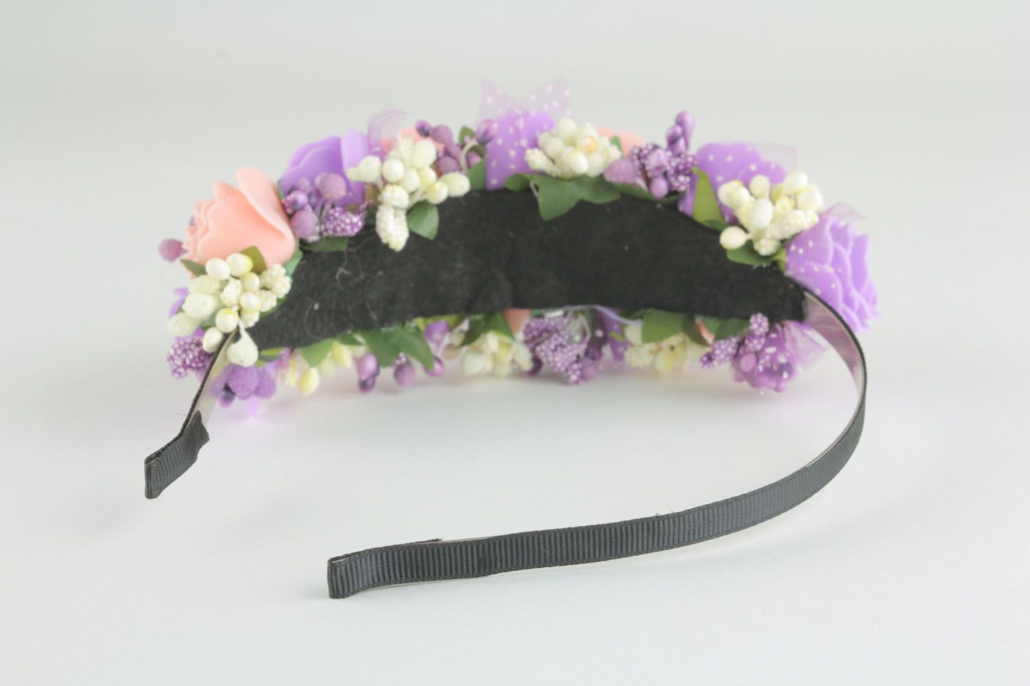 Asymmetric flower headband photo 2