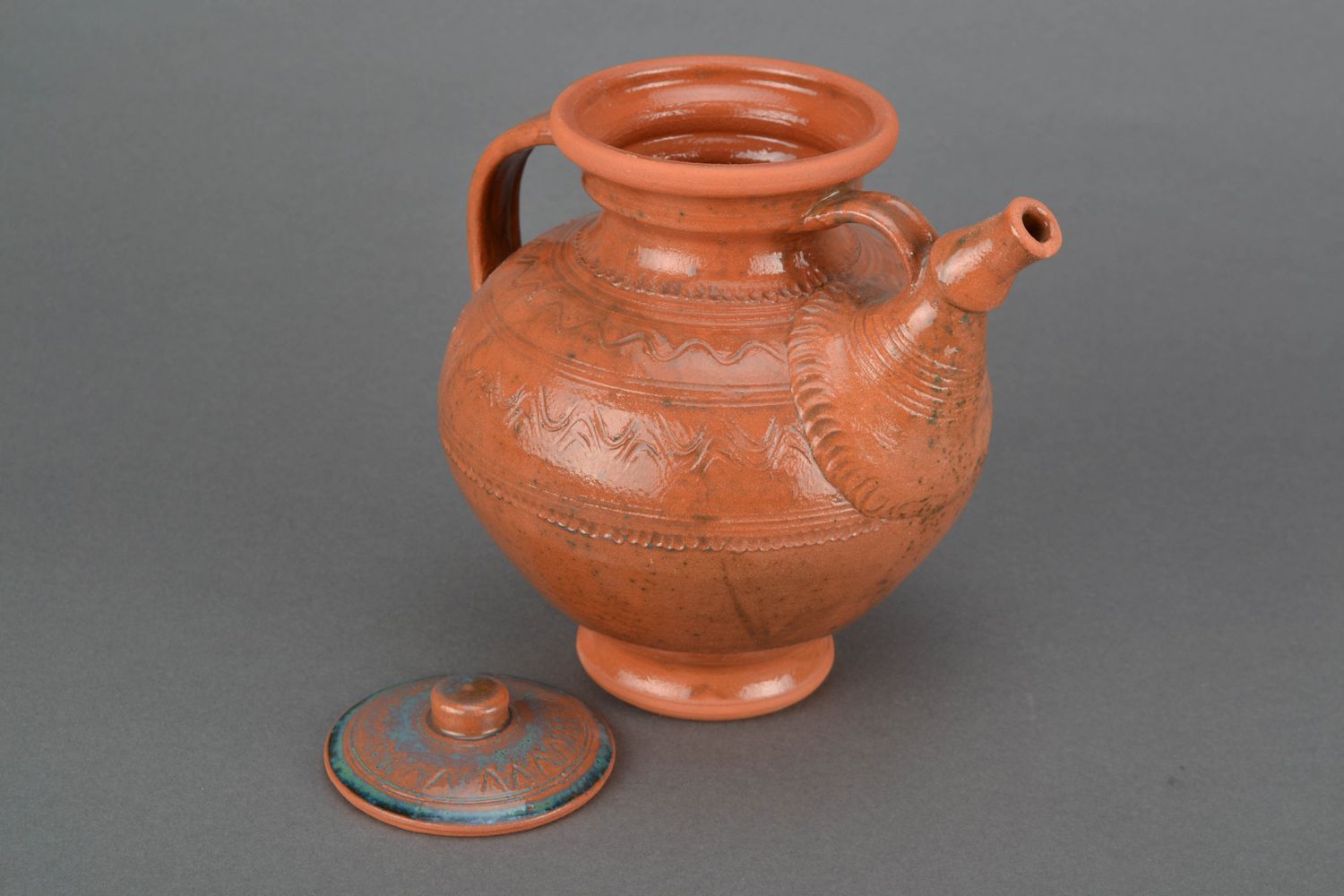 Ceramic teapot kilned with milk 2 l photo 4