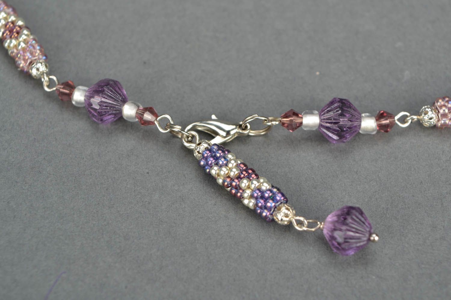 Necklet made of beads and natural stones photo 5