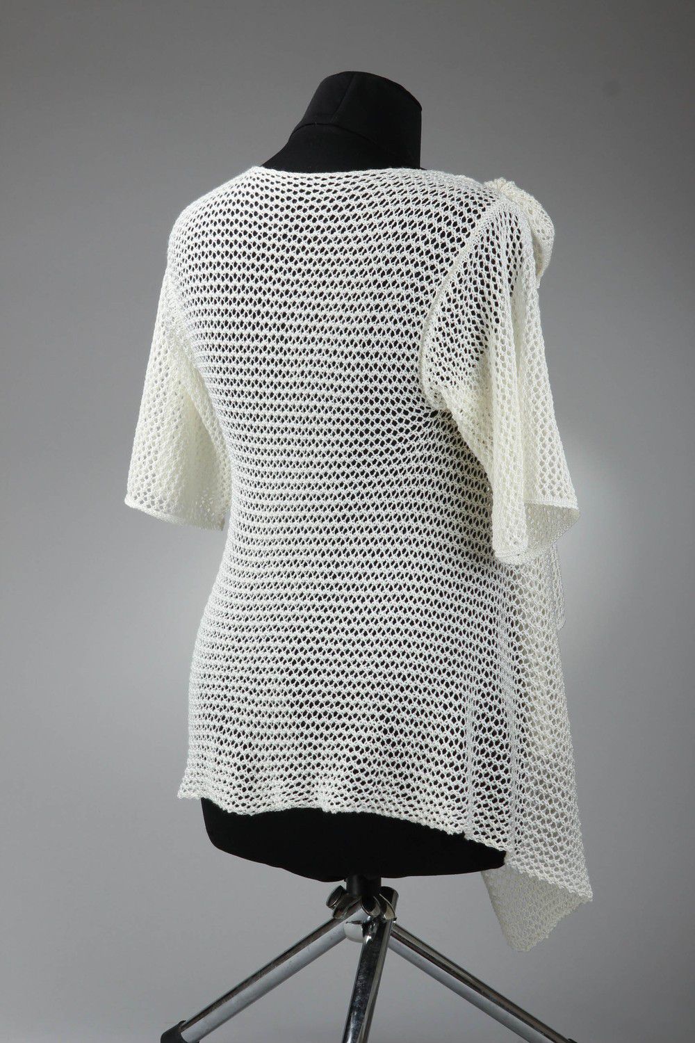 Blouse tricotée blanche pour femme photo 5