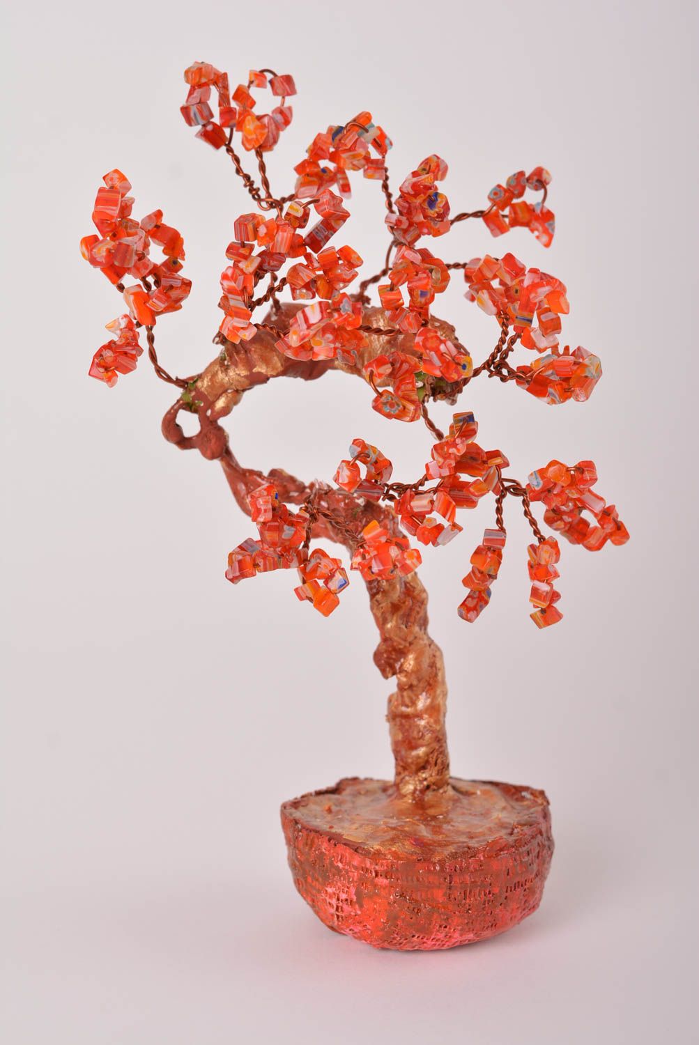 Árbol de piedras naturales hecho a mano decoración de escritorio regalo creativo foto 1