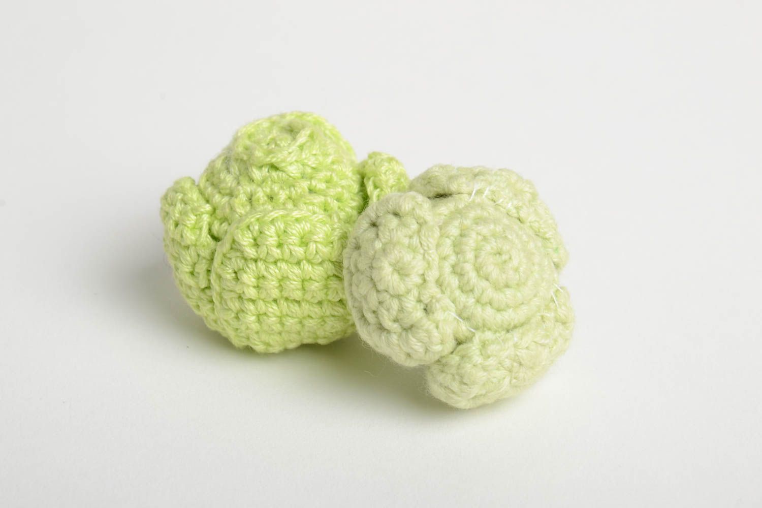 Handmade designer crocheted cabbages toy unique soft kitchen interior decoration photo 4