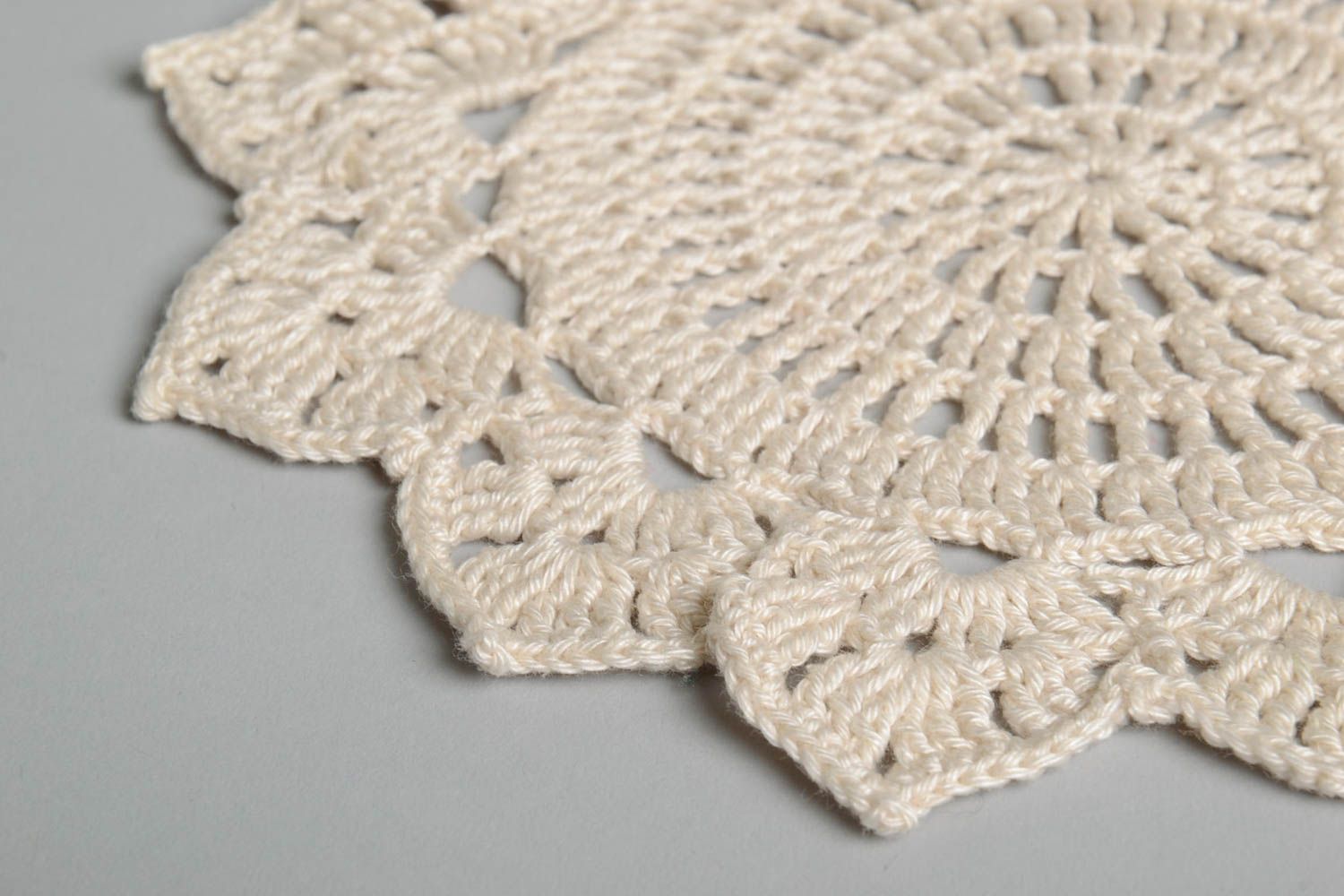 Napperon original fait main Déco maison Cadeau femme tricoté crochet dentelle photo 4