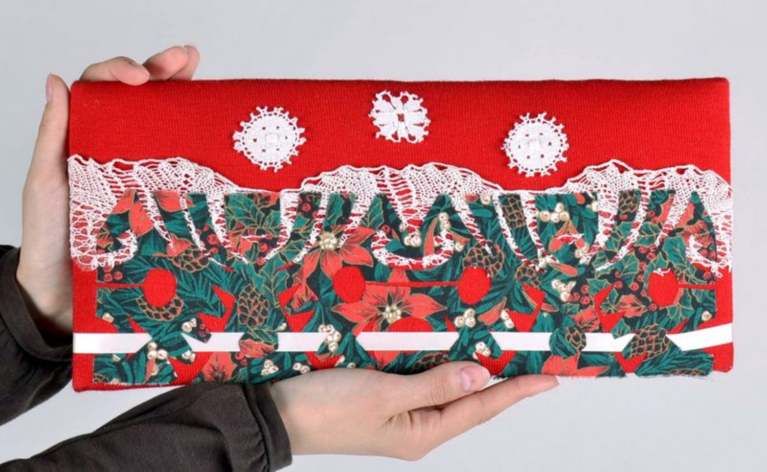 Panneau décoratif pour Noël Lis en textile photo 3