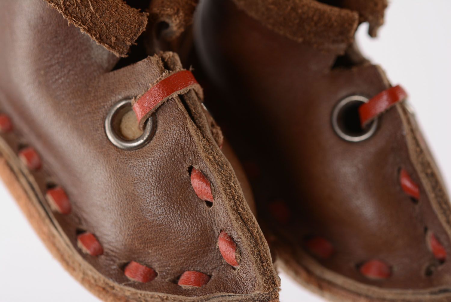 Decorative leather boots photo 5