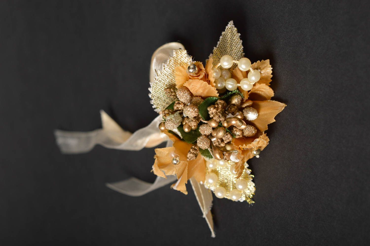 Ramillete de flores hecho a mano botonier para el novio accesorio de boda  foto 3