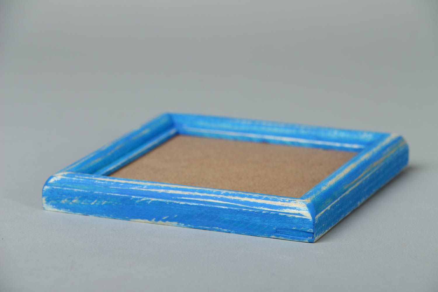 Рамка для фотографий деревянная голубая  фото 3