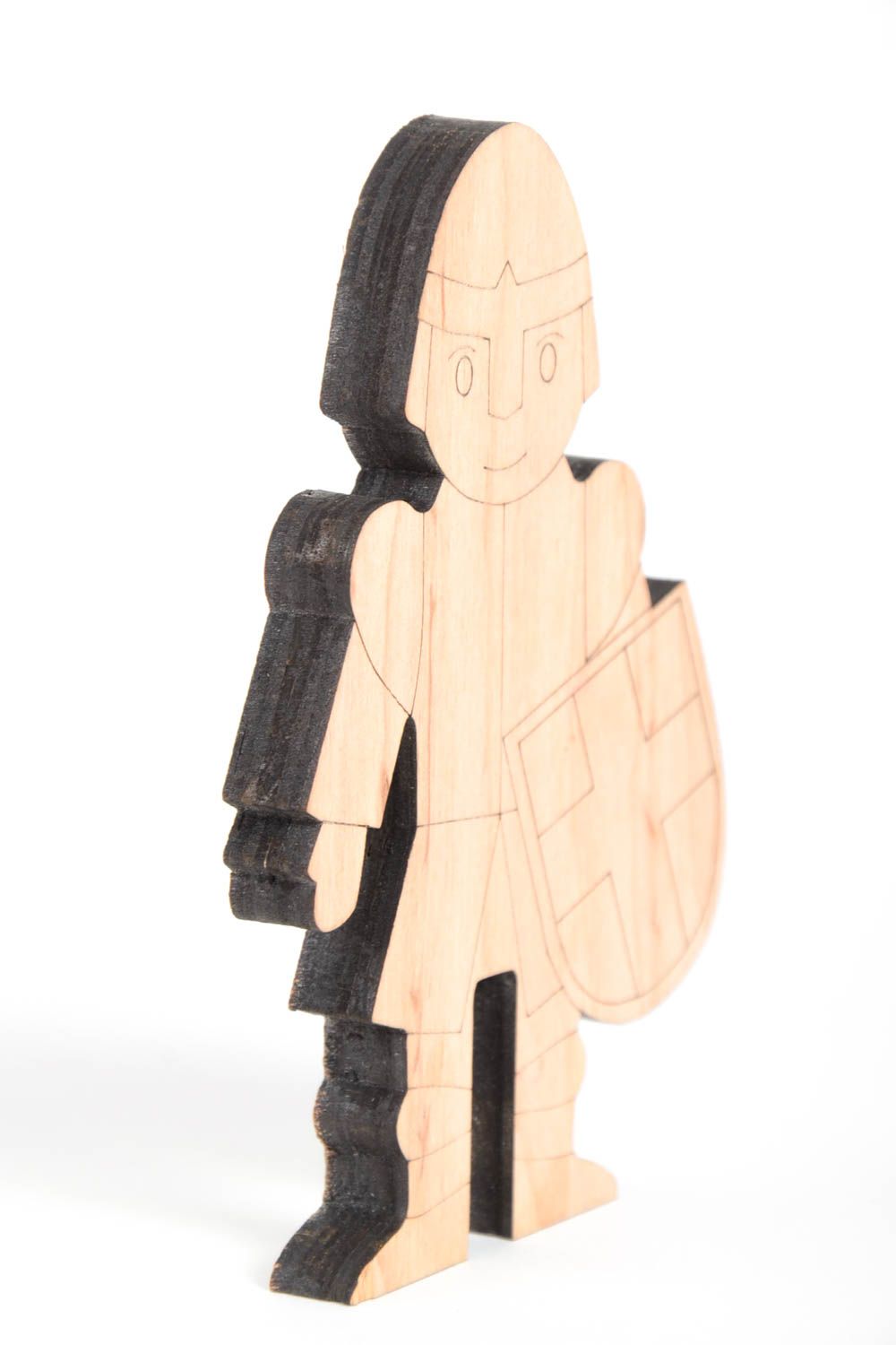 Figur zum Bemalen handmade Ritter Holz Rohling Miniatur Figur für Handarbeit foto 5
