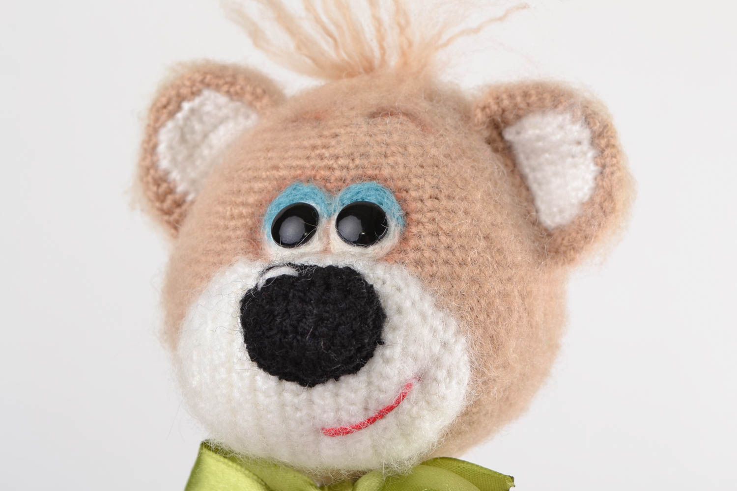 Juguete de peluche tejido artesanal oso para niños y casa  foto 4