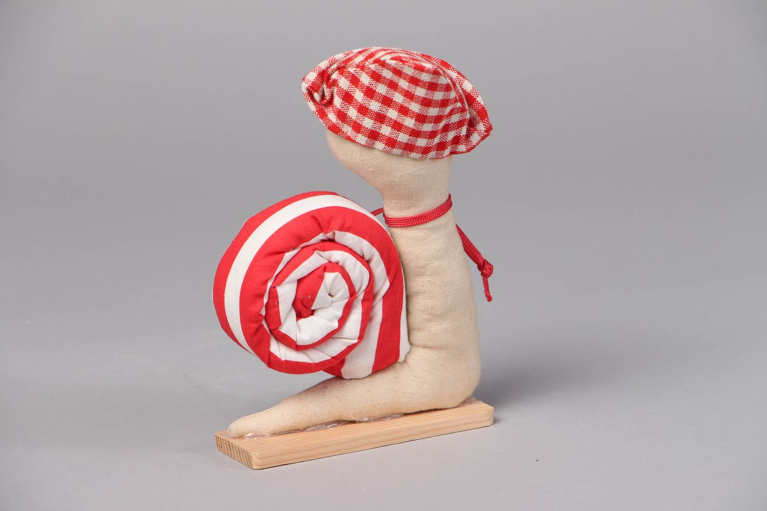 Handmade fabric soft toy Snail photo 3