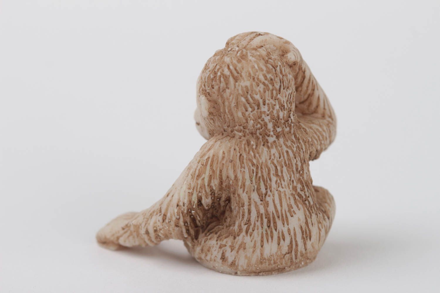 Handmade Affe Figur kleine Dekofigur Tischdeko Idee aus Polymer Harz schön foto 4