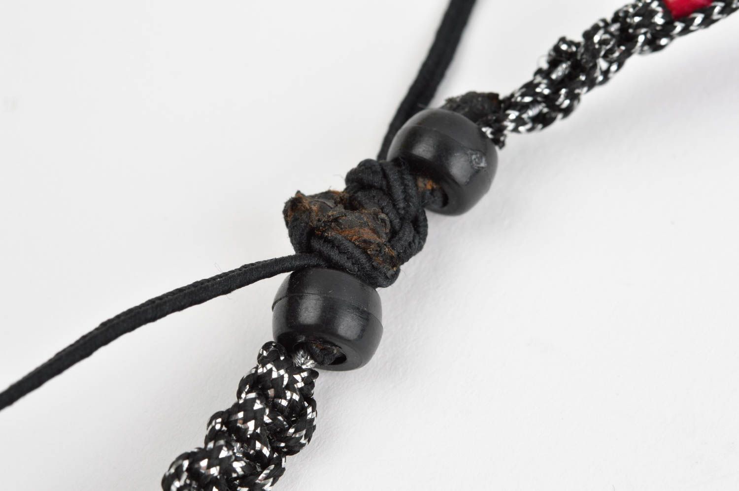 Handmade Rocailles Kette Frauen Accessoire Halskette für Frauen weinrot schön foto 4