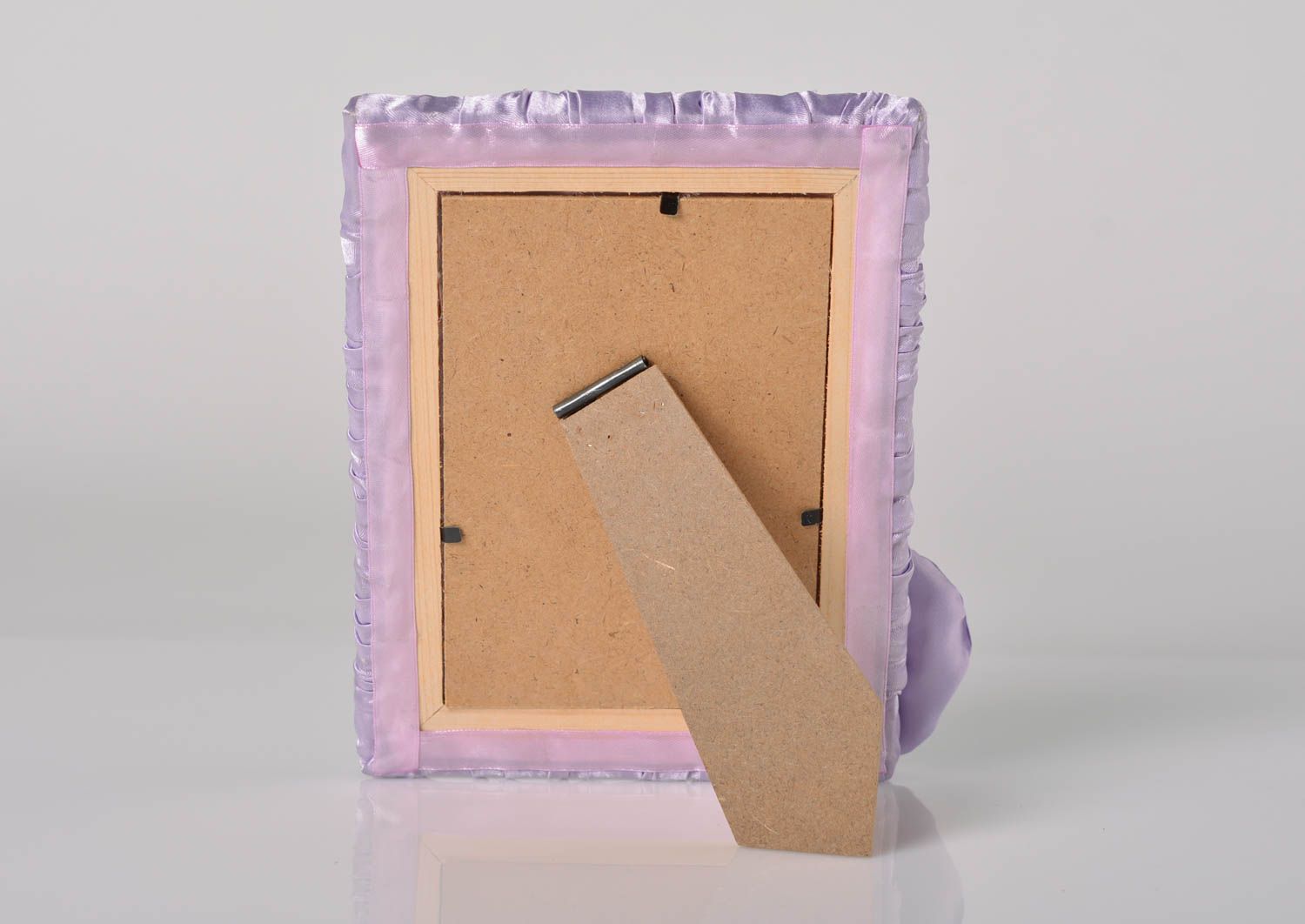 Rahmen für Fotos handmade Deko Bilderrahmen aus Stoff in Lavendelfarbe  foto 3