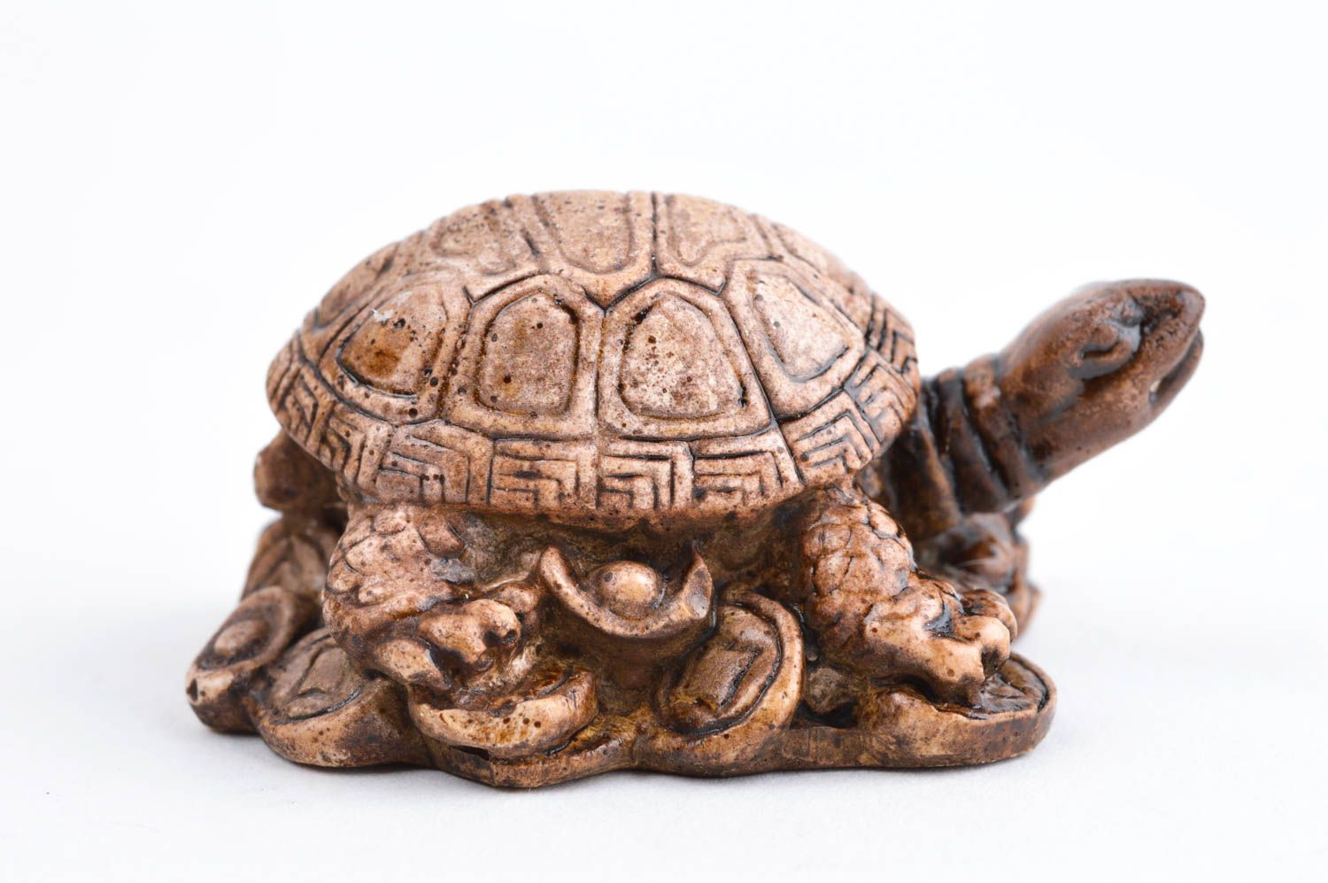 Statuette en plâtre fait main Figurine décorative tortue Objet de décoration photo 2