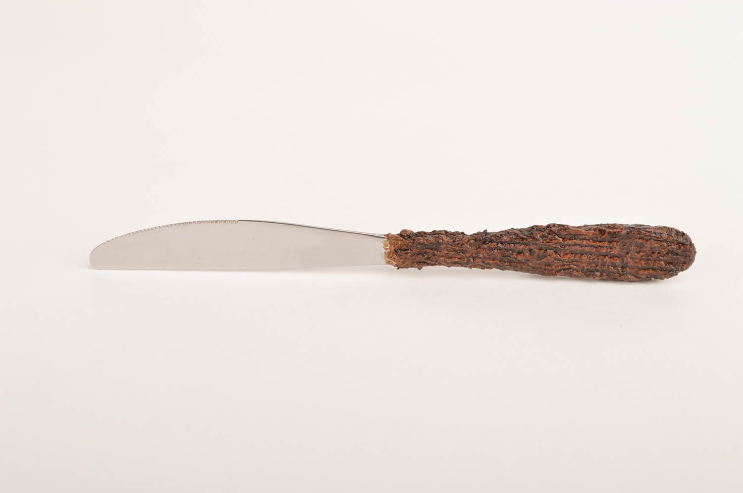 Нож ручной работы столовый прибор маленький нож из нержавейки с красивой ручкой фото 3
