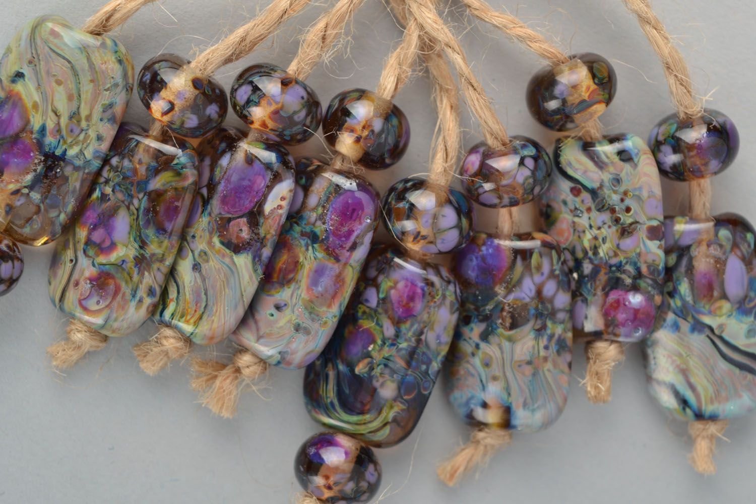 Set of handmade beads photo 2