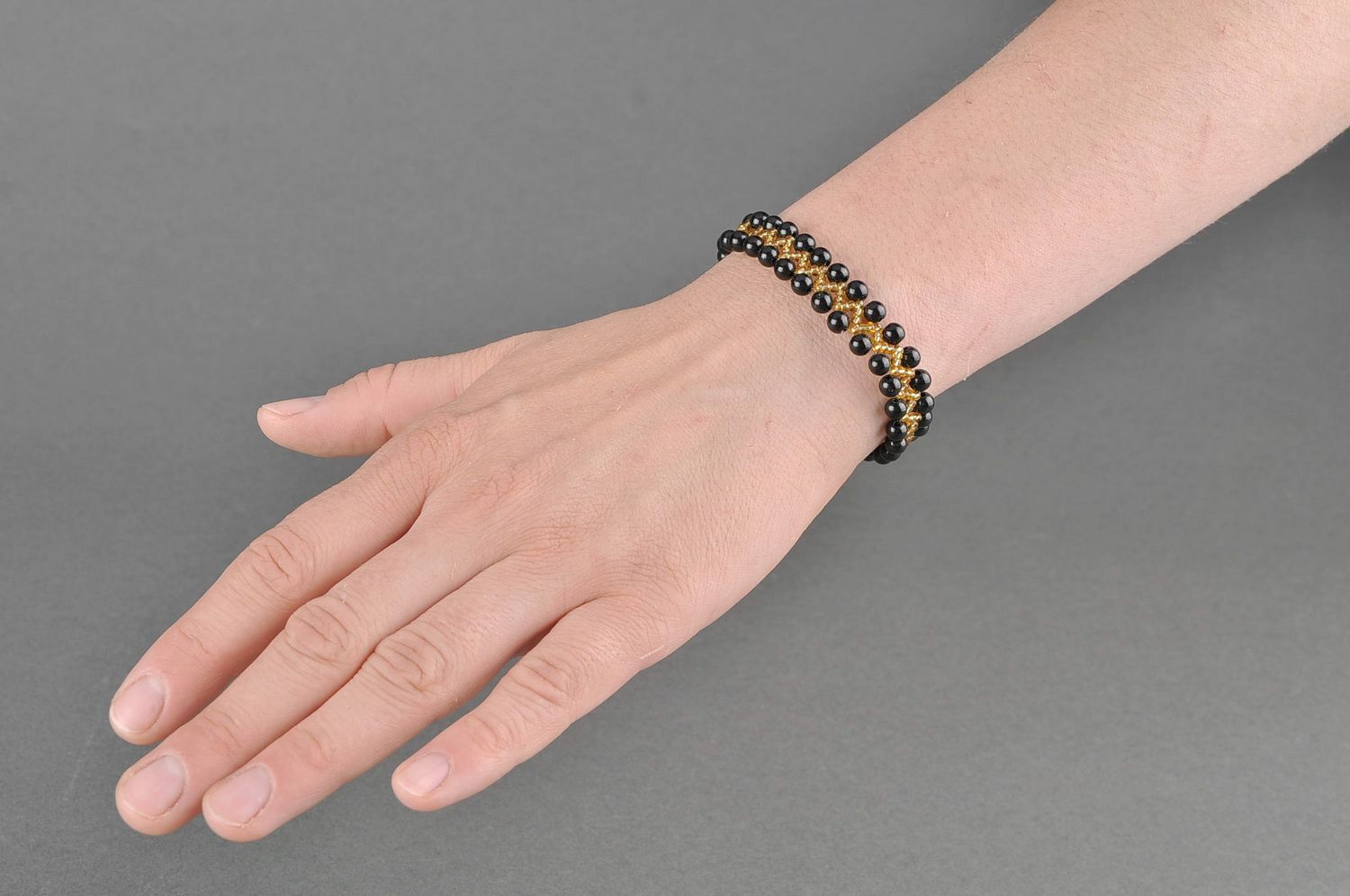 Bracciale di perline fatto a mano braccialetto originale da polso per donna foto 5