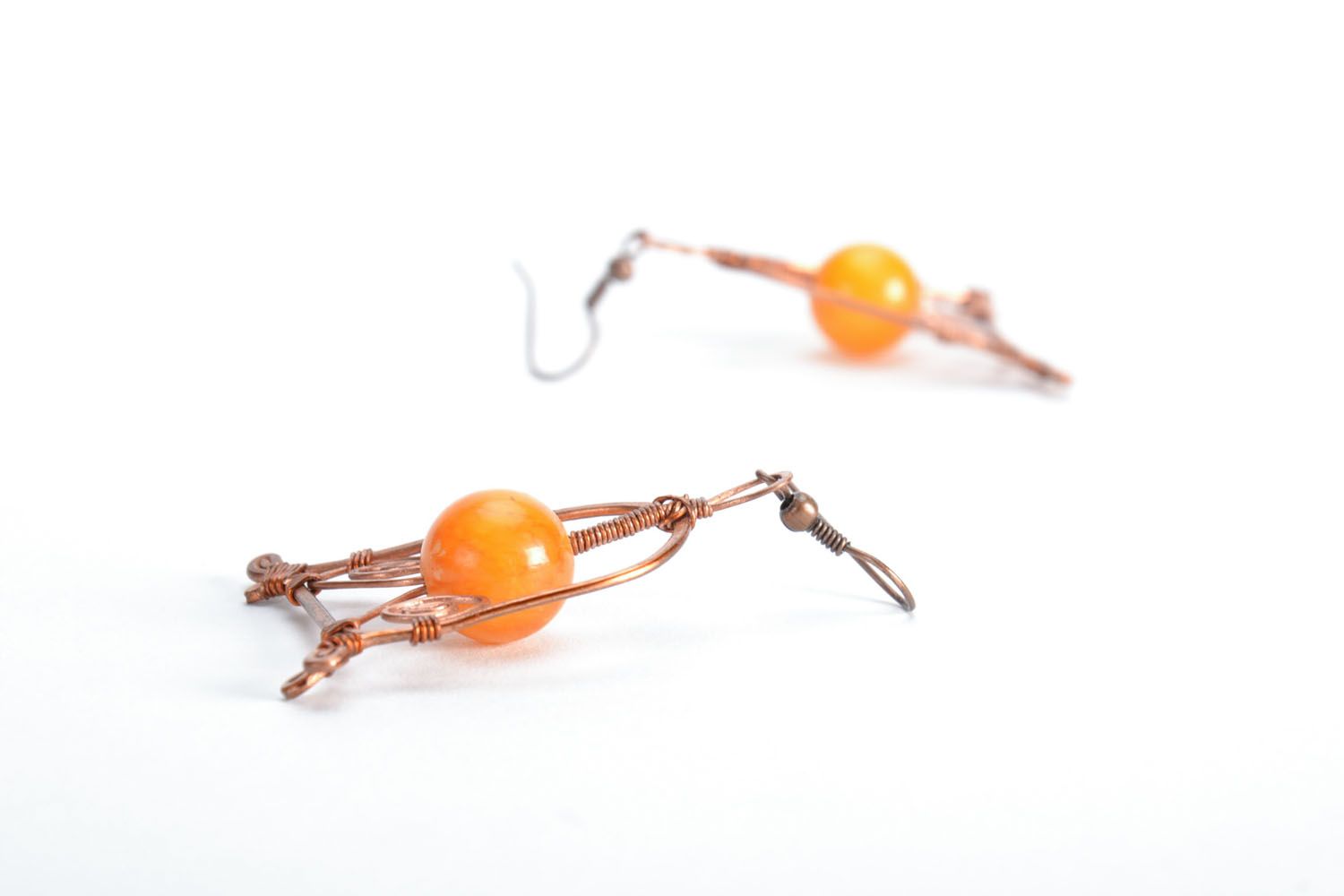 Copper earrings photo 5