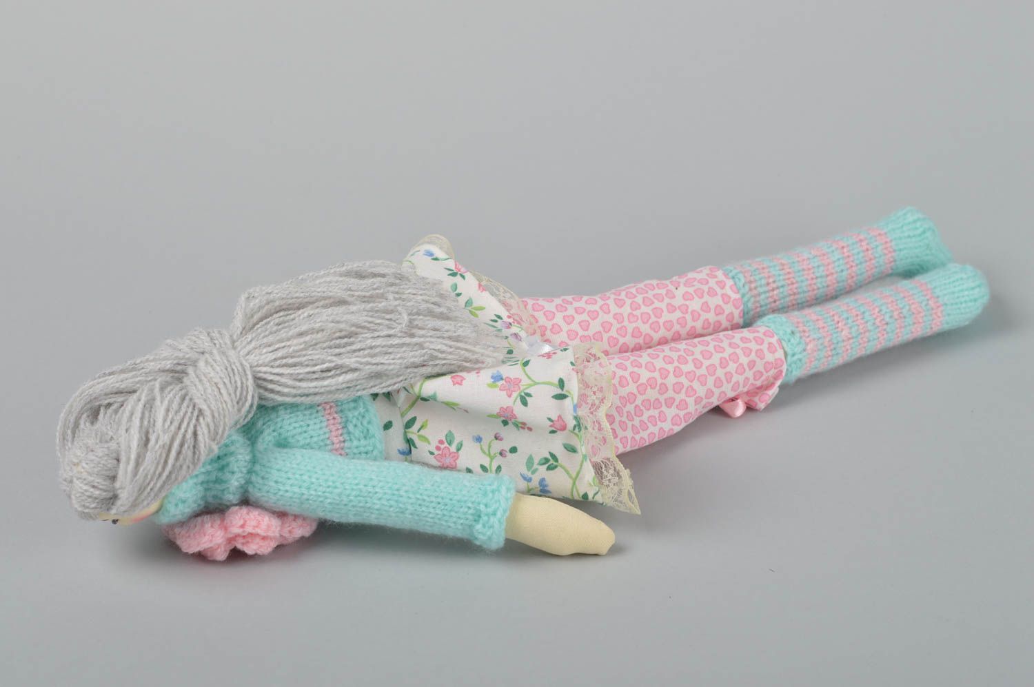 Juguete artesanal de tela de algodón muñeca de peluche regalo original  foto 5