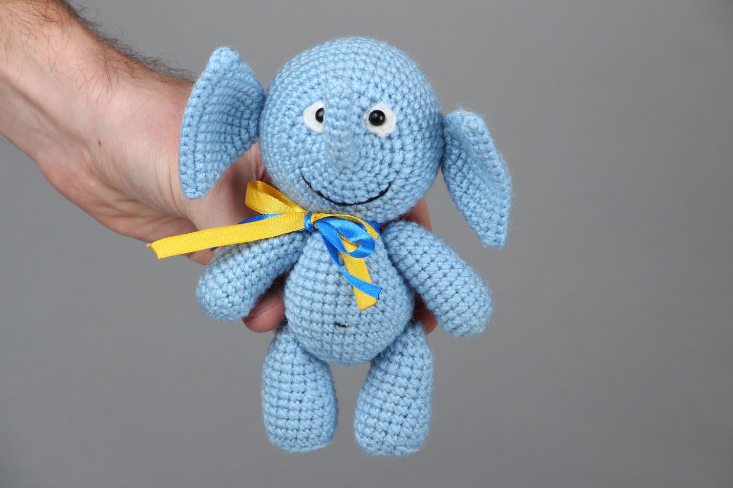 Авторская мягкая игрушка Голубой слон фото 4