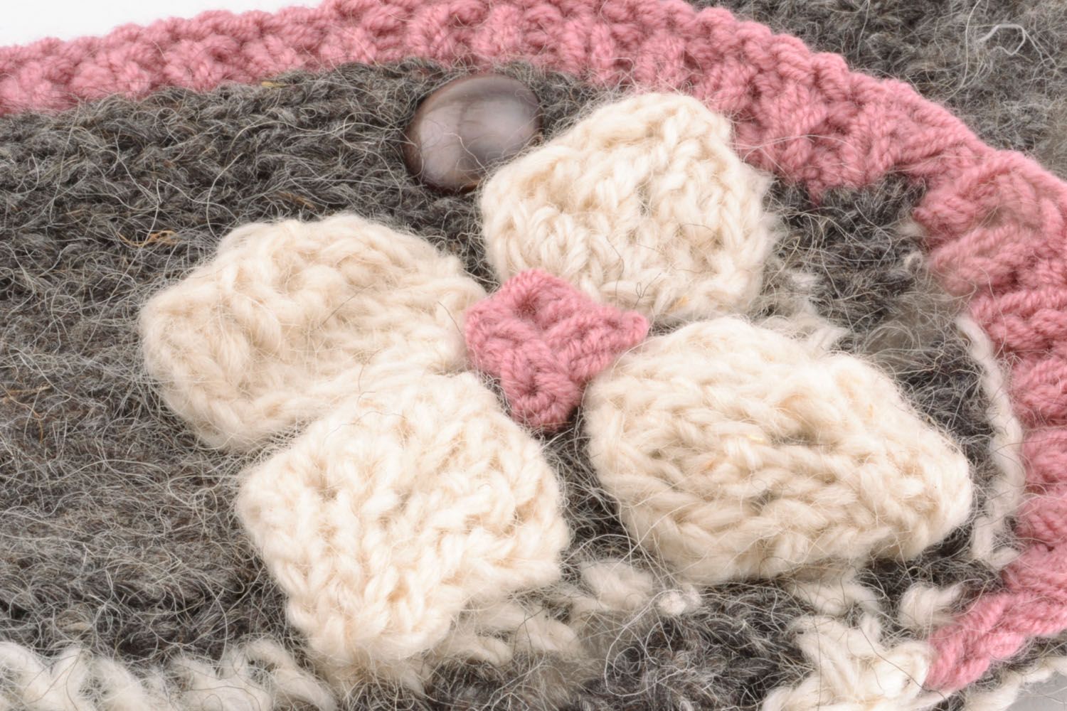 Gorro e cachecol quentes de lã feitos à mão  foto 2