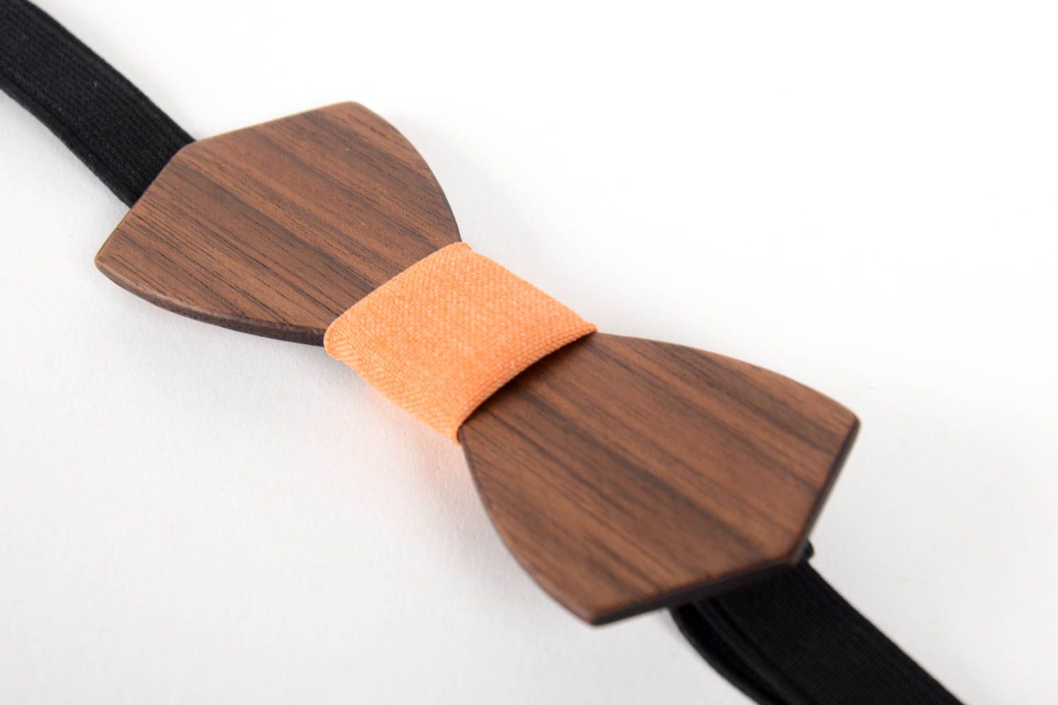 Pajarita original hecha a mano accesorio para hombres corbata de moño marrón foto 4