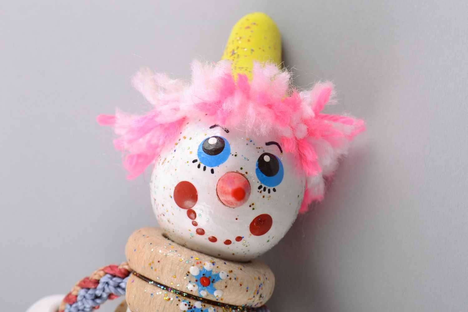 Öko Spielzeug aus Holz künstlerisch handmade Netter Schneemann Geschenk für Kinder foto 3