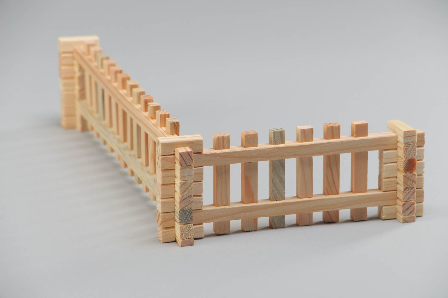 Деревянный конструктор забор хэнд мэйд развивающая  экологически чистая игрушка фото 2