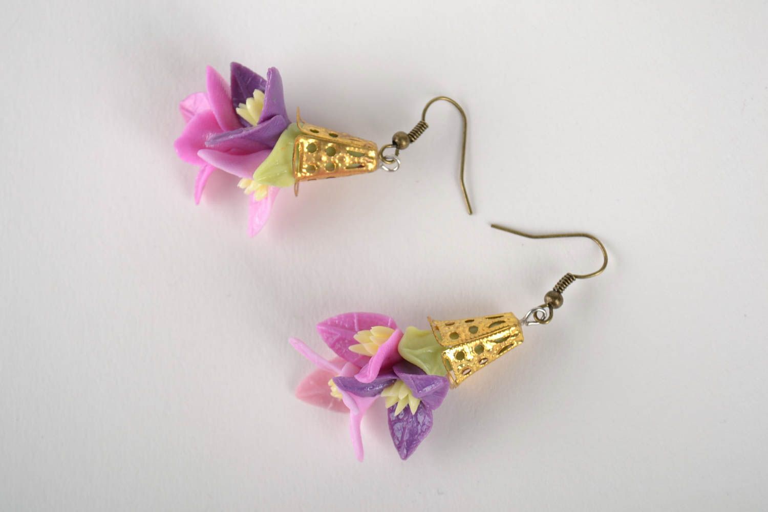 Designer polymer clay earrings bijouterie jewelry for woman flower earrings photo 2