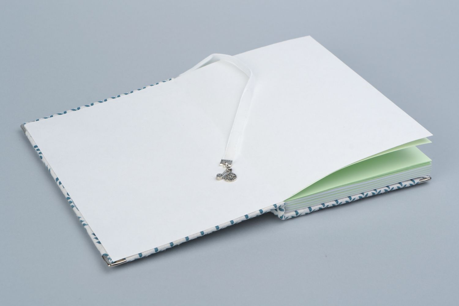 Carnet de notes fait main couverture en tissu avec arbre photo 4
