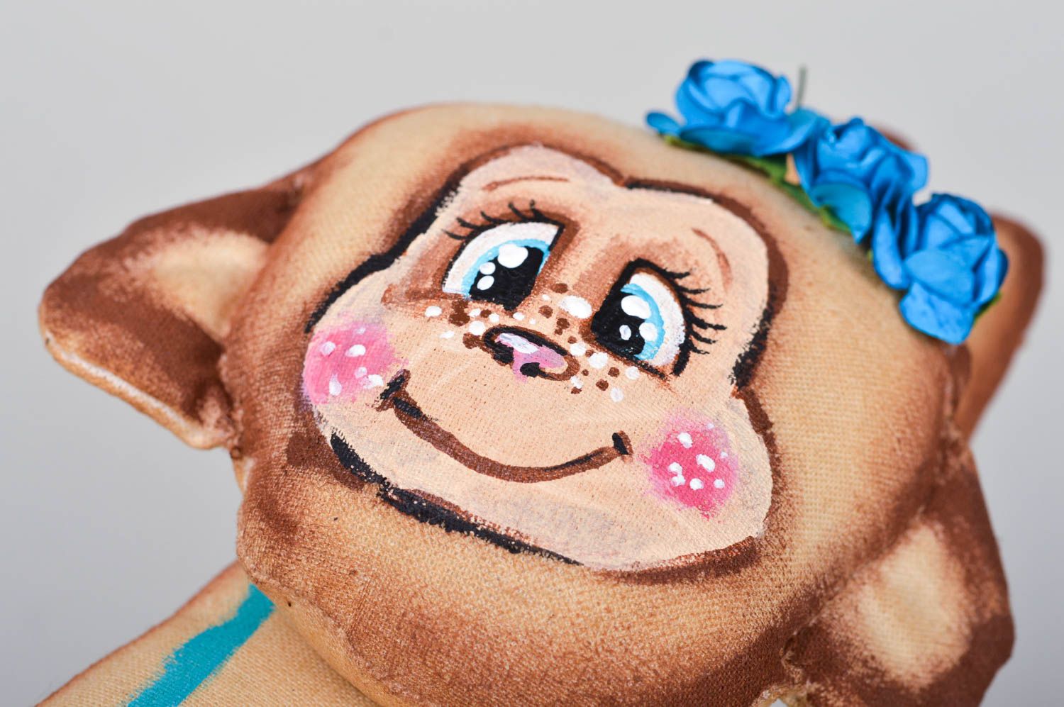 Игрушка обезьянка милая игрушка ручной работы оригинальная игрушка дизайнерская фото 5