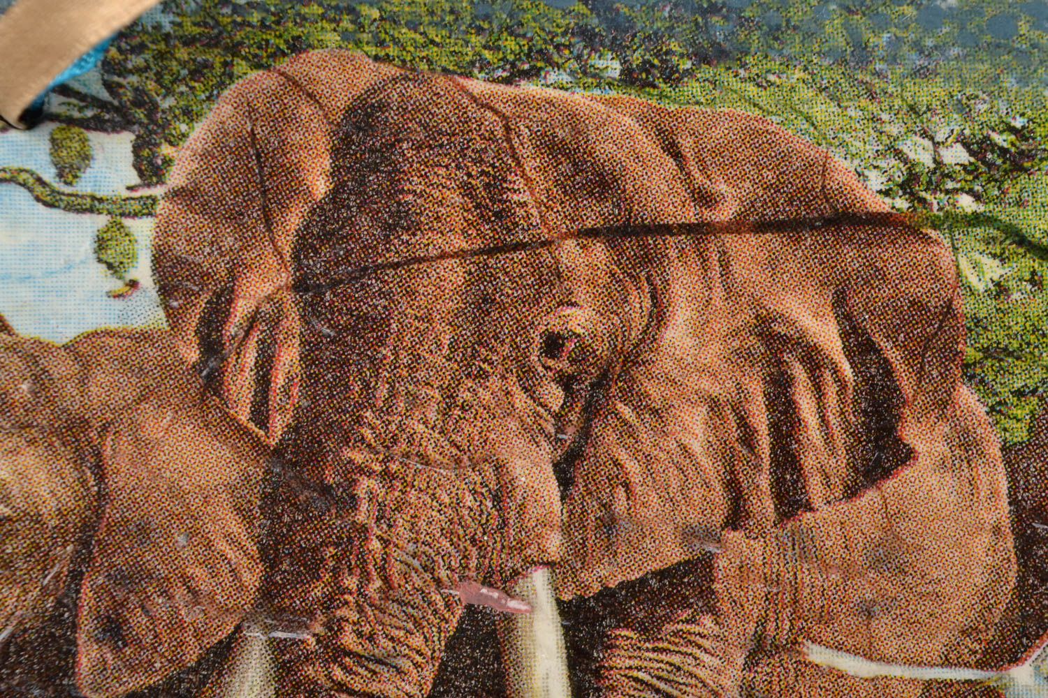 Декоративное панно в технике декупаж Слоны фото 4