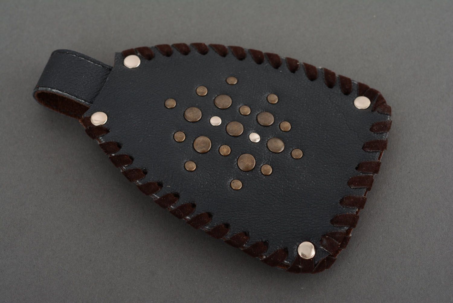 Genuine leather key case photo 3