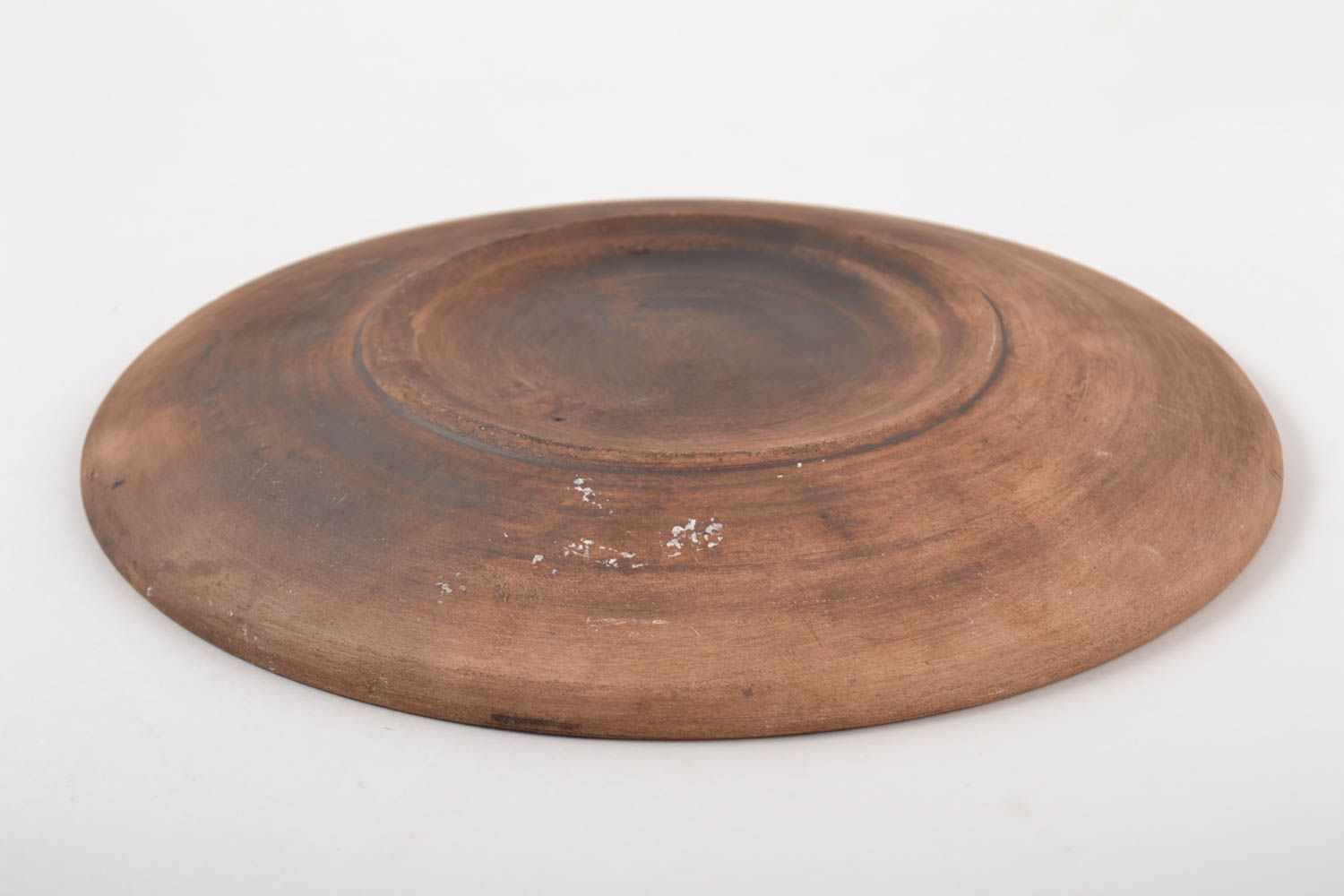 Керамическая тарелка ручной работы глиняная посуда расписная тарелка Улитки фото 4