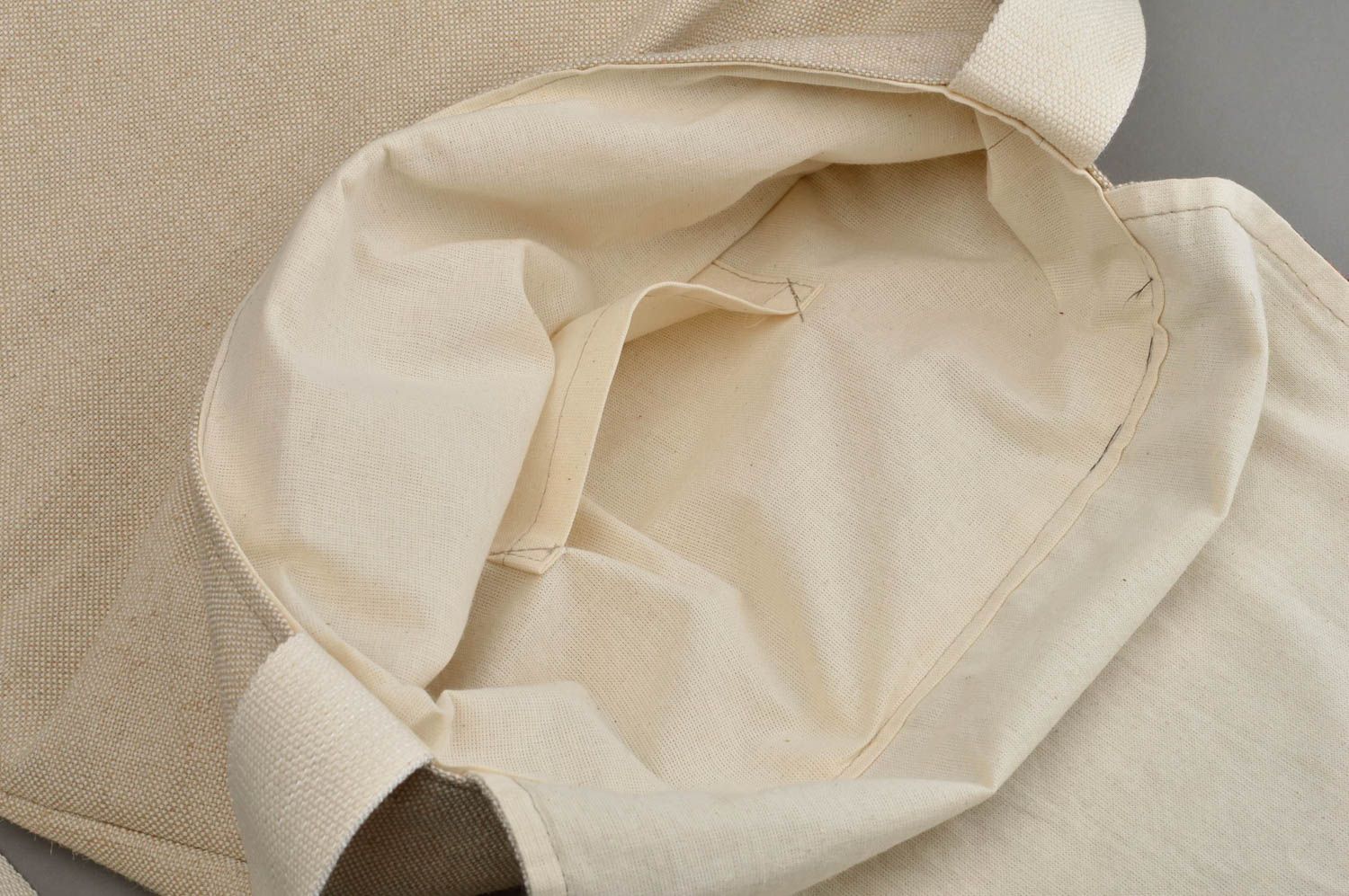 Sac en tissu fait main avec imprimé hiboux en lin et coton accessoire pour femme photo 4