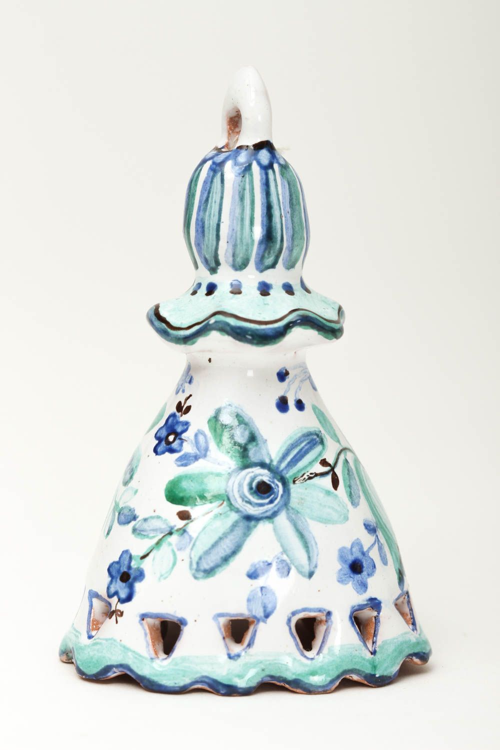 Campana de cerámica hecha a mano adorno para casa regalo original para mujer foto 3
