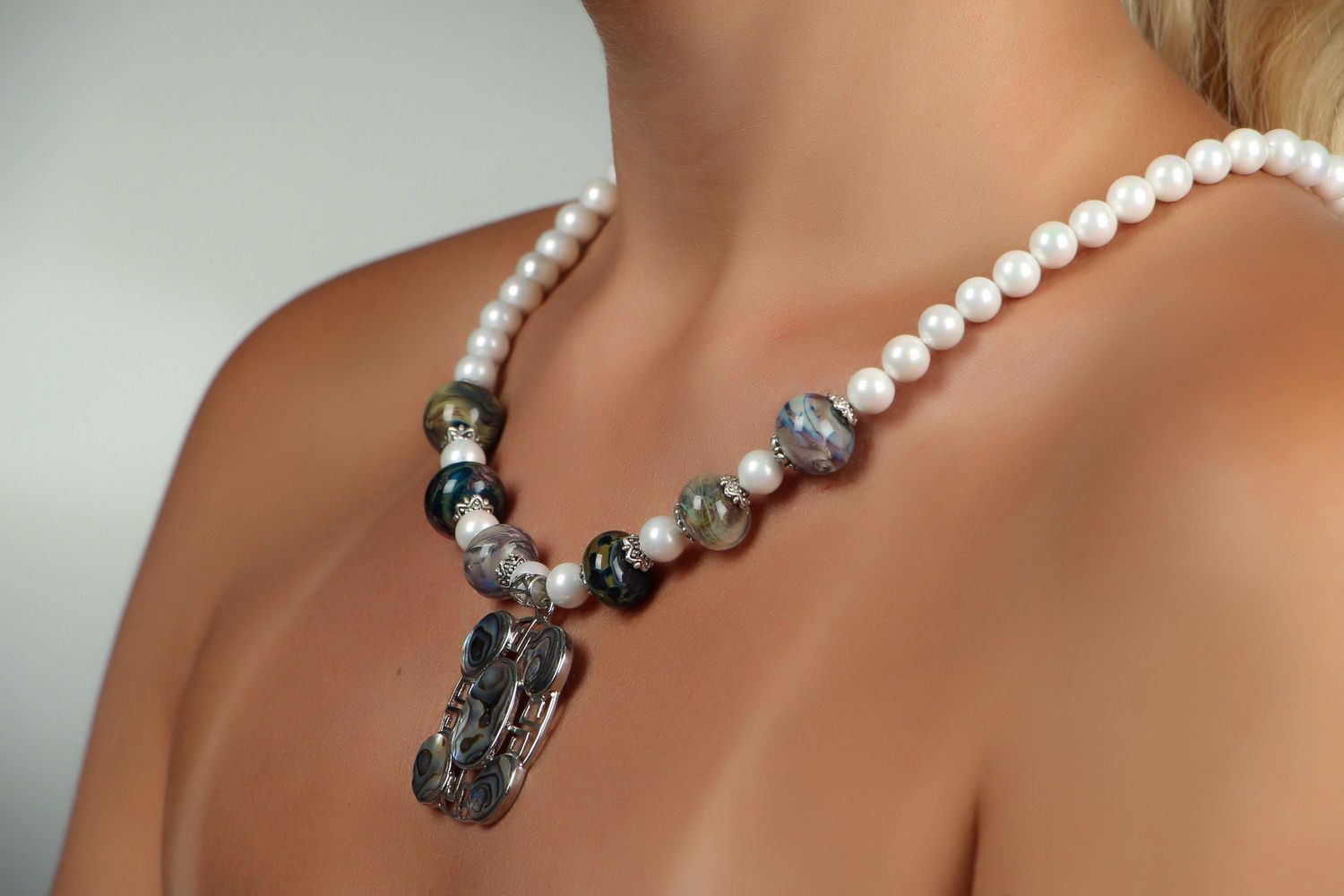 Necklace made of pearls The Sea photo 4